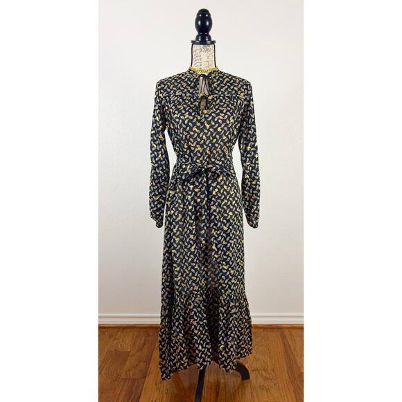 B45 Doen Ivana Midi Dress XS Prairie Boho Cottagecore Romantic Feminine Chic - Picture 4 of 12